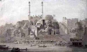 The Mosque at Benares built by Aurungzebe 1618-1707