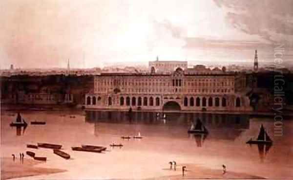 Somerset House before the Embankment - view 1