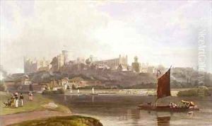 Windsor Castle from the River Meadow on the Thames