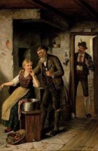 "der Brautwerber" Unten Rechtssigniert: C. Ostersetzer