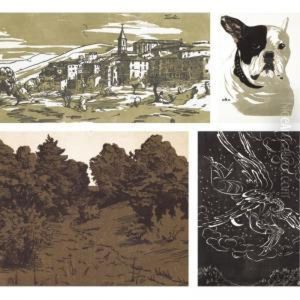 A Group Of Four Woodcut Prints
On Wove Paper Comprising: Bobby, Spring.dolnika (1900), A View Of Tivoli
And Angel (both 1914) by Anna Petrovna Ostroumova-Lebedeva