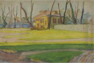 House On A Riverbank by Anna Petrovna Ostroumova-Lebedeva
