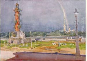 Rainbow At Vasilyevsky Island by Anna Petrovna Ostroumova-Lebedeva