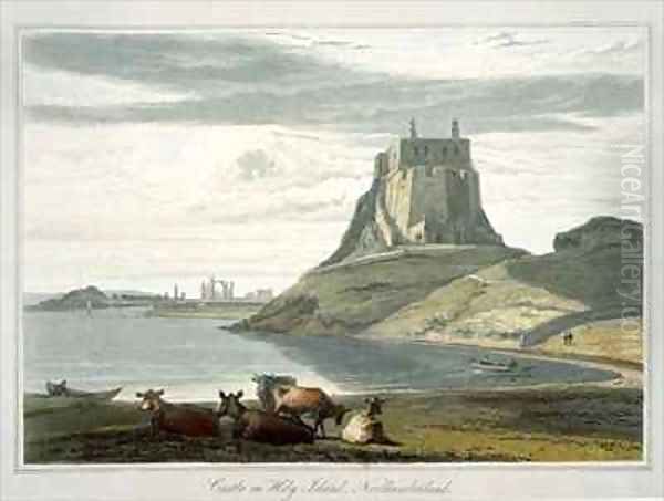 Castle on Holy Island Northumberland - view 1
