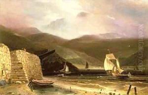 View of Arran With Sailing Vessels In A Squall by William Daniell RA