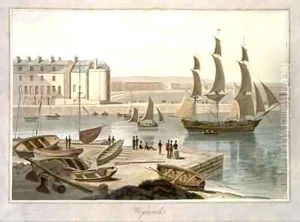 Weymouth Harbour by William Daniell RA