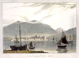 View of Caenarvon Castle from Anglesea by William Daniell RA