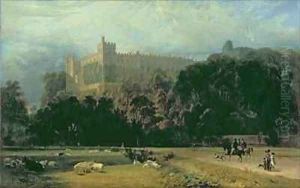 View of Arundel Castle from the south east by William Daniell RA