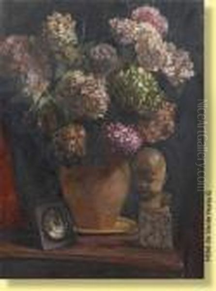 Vase Fleuri D'hortensias - view 1