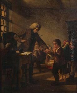 De Gestrafte Leerling by Ferdinand de Braekeleer
