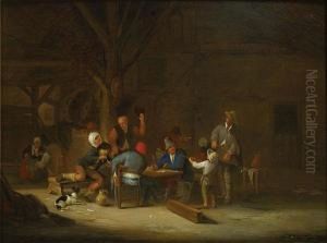 'a Barn Interior With Peasants Drinking, Smoking And Making Music'.