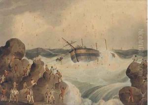 Salvaging the wreck by William Daniell RA