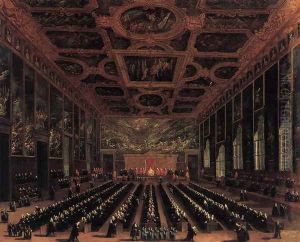 The Sala del Maggior Consiglio, Doge's Palace 1758-63 by Antonio Diziani