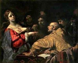 Queen Tomyris with the head of Cyrus the Great by Luca Da Reggio (Ferrari)