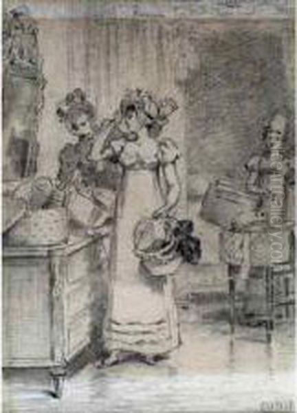 Les Elegantes Chez La Modiste. - view 1