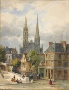 Vue Animee De La Tour Saint-ouen A Rouen