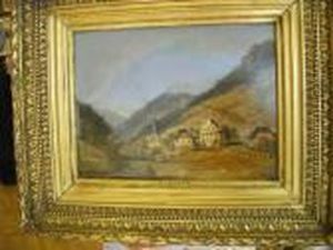 Village Des Alpes by Pierre Justin Ouvrie