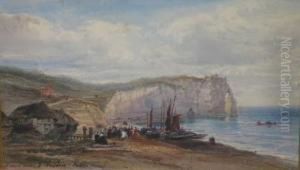 Bateaux Sur La Greve by Pierre Justin Ouvrie