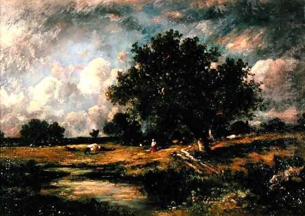 Landscape with cows and figures - view 1