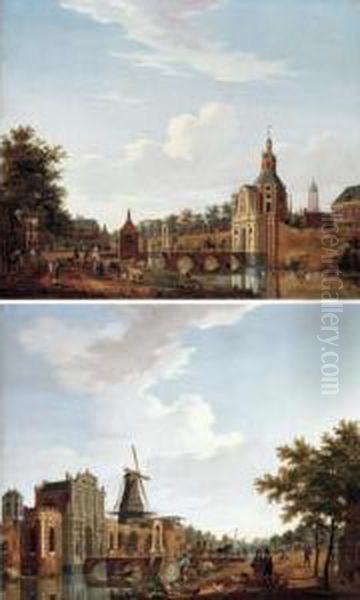 Utrecht, The Catharijnepoort; Utrecht, The Wittevrouwepoort With The Domtoren Beyond - view 1