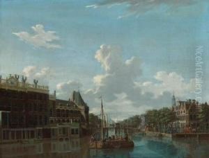 View Of The Kloveniersburgwal In Amsterdam