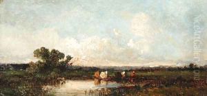 Landscape with washerwomen