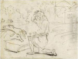 The Prodigal Son Feeding His Pigs