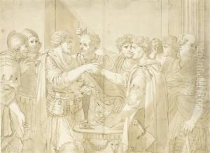 Scene De Reconciliation by Johann Friedrich Overbeck