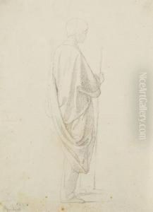 Stehender Junger Mann (wohl Franz Pforr) In Venezianischem Mantel