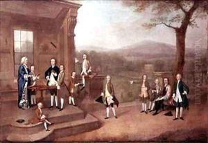 Breaking up day at Dr Claytons School by Arthur Devis