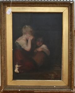 Two Children Crying At A Fallen Bird by William Owen