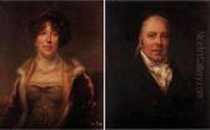 Portrait Of John Allen, And His Wife by William Owen