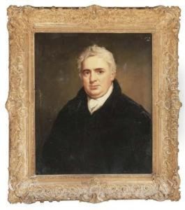 Portrait Of Emmanuel Aller, Bust-length, In A Black Coat And White Cravat