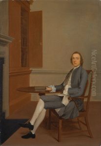 An Unknown Man Seated at a Table