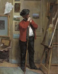 Visiting The Artist's Studio by David Oyens