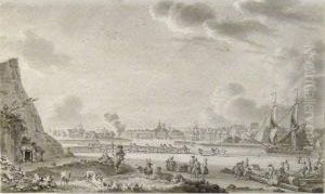 Dieppe Vu De Lafalaise Du Pollet by Ozanne, Nicolas Marie