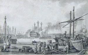 Toulon. < Le Pont Neufde Toulon Vu by Ozanne, Nicolas Marie