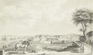 Inscrit 'vue Du Chateau De Brest' Et Date '1791.' by Ozanne, Nicolas Marie
