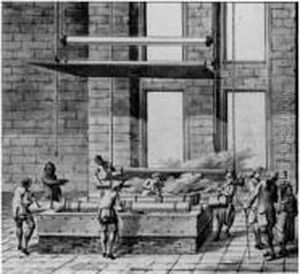 Les Fondeurs De Canons by Ozanne, Nicolas Marie