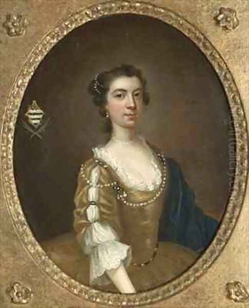 One of a pair of portraits of two sisters of the Moult family of Nottinghamshire - view 1