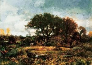Barbizon Landscape, Around 1876 by Laszlo Paal