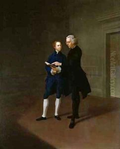 Portrait of Assheton Curzon late Viscount Curzon with tutor Dr Mather