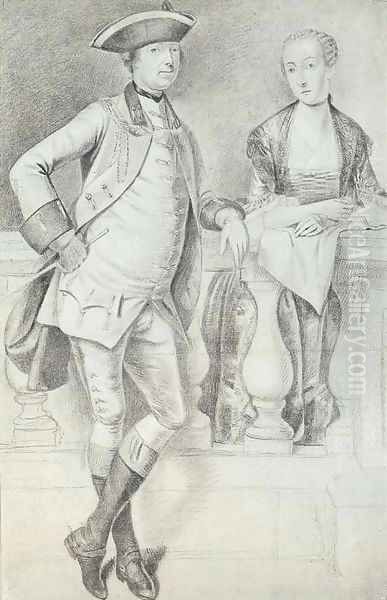 Study for a portrait of an elegant couple - view 1