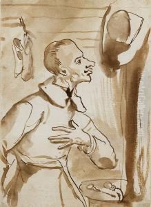 Caricature Of A Man In An Interior thumbnail