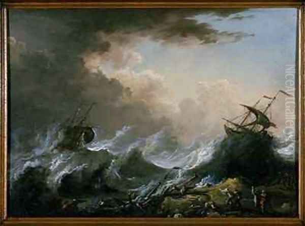 Sea storm and shipwreck - view 1