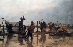 Fastening the Nets by Edouard Dantan