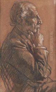 Bildnis Einessitzenden Alten Herrn by Paul Paede