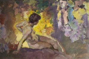 Liegender Weiblicher Akt by Paul Paede