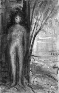 Paede, Paul "frauenakte In
 Landschaft". Zwei Studien. Sign. Ol Auf Karton Auf Hartfaser. Min.
 Besch. 34 X 21,5 Cm. Rahmen. by Paul Paede