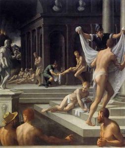 Baths at Pozzuoli 1570-72 by Girolamo Del Crocifissaio (see Macchietti)